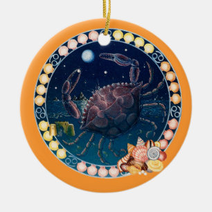 Zodiac Cancer - Customize it! Ceramic Ornament