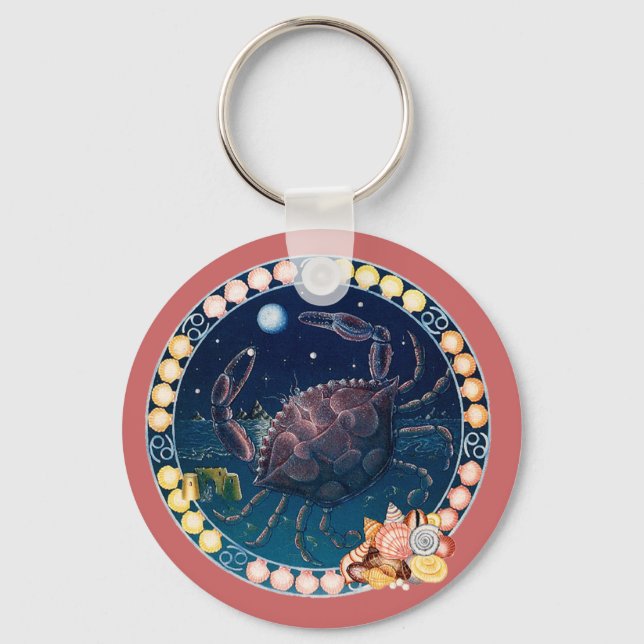 Zodiac Cancer - Customize it! Keychain (Front)