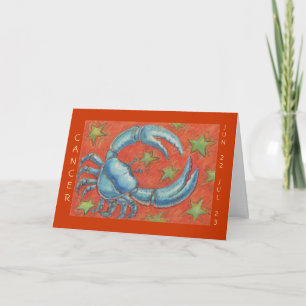 Zodiac Cancer 'Happy Birthday' greeting card