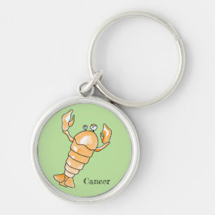Zodiac cancer keychain