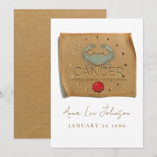 ZODIAC - Cancer - Personalized Birthday Card