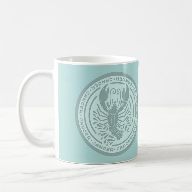 Zodiac Cancer Symbol Coffee Mug (Left)