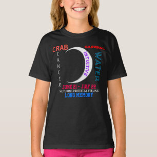 Zodiac Cancer Typography T-Shirt