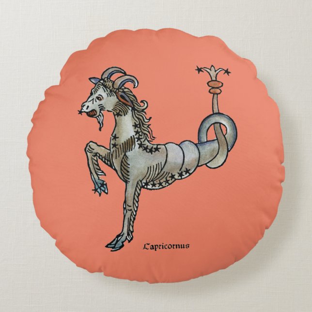 Zodiac: Capricorn, 1482 Round Pillow (Front)