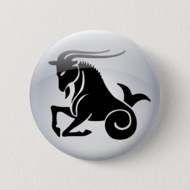Zodiac Capricorn 2 Inch Round Button (Front)