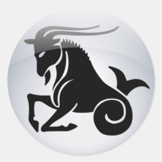 Zodiac Capricorn Classic Round Sticker