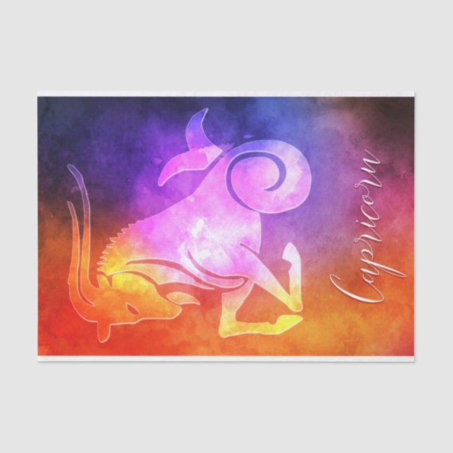 Zodiac : Capricorn Colourful Candy Colours Tissue Paper (Front)