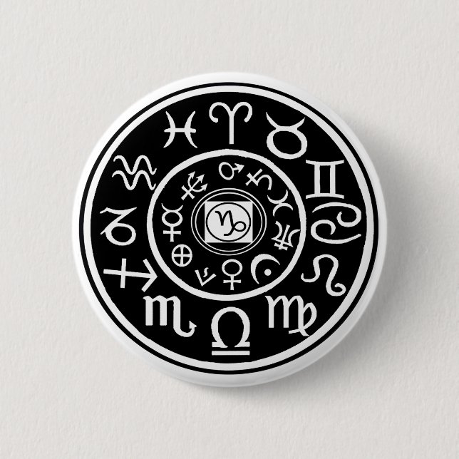 Zodiac - Capricorn Constellation 2 Inch Round Button (Front)