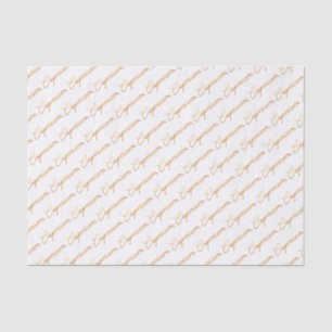 Zodiac "Capricorn" Gold Script Tissue Paper