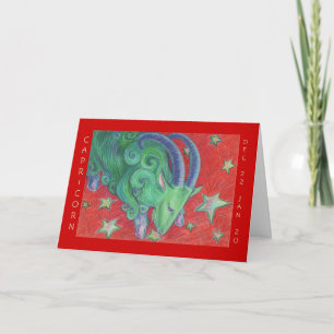 Zodiac Capricorn 'Happy Birthday' greetings card