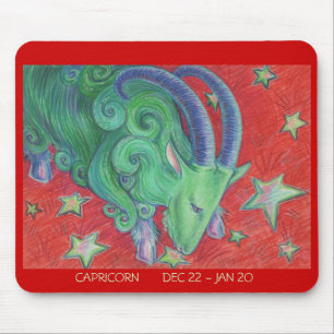 Zodiac Capricorn mousepad dates