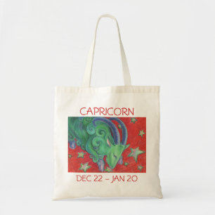 Zodiac Capricorn tote bag text