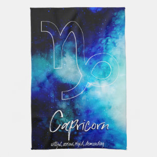 Zodiac : Capricorn Traits Kitchen Towel