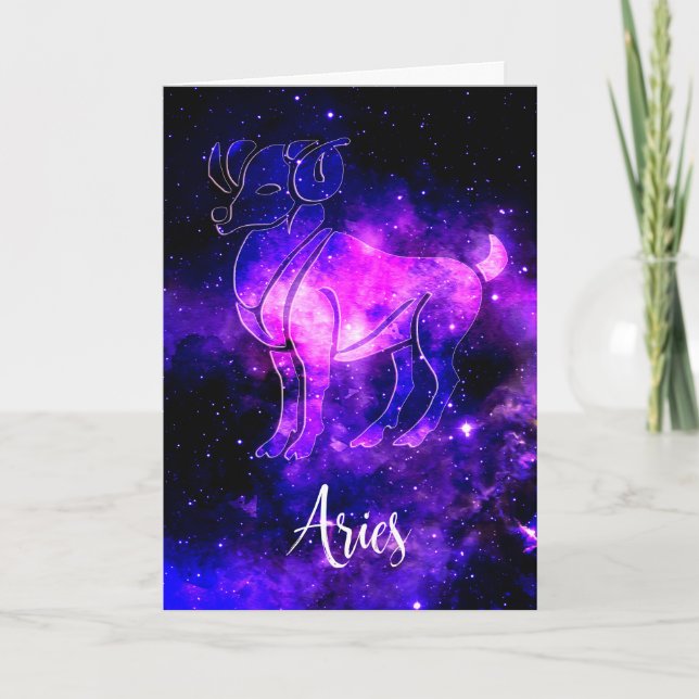 Zodiac : Carte Anniversaire Des Béliers (Devant)