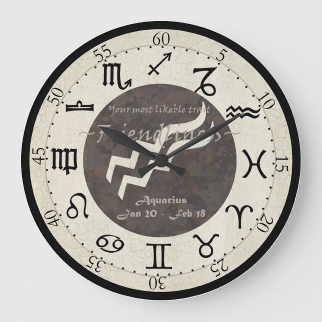 Zodiac Clock - Aquarius (Front)
