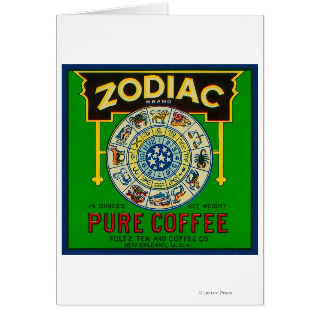 Zodiac Coffee LabelNew Orleans, LA (Front)
