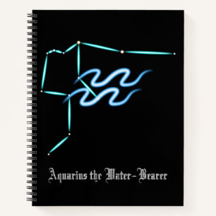 Zodiac Constellation Aquarius Notebook