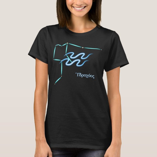 Zodiac Constellation Aquarius T-Shirt (Front)
