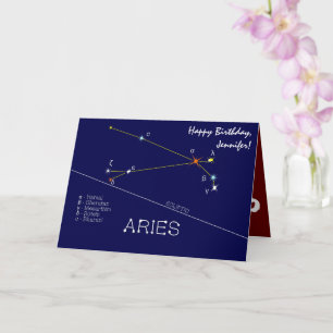 Zodiac Constellation Aries Card