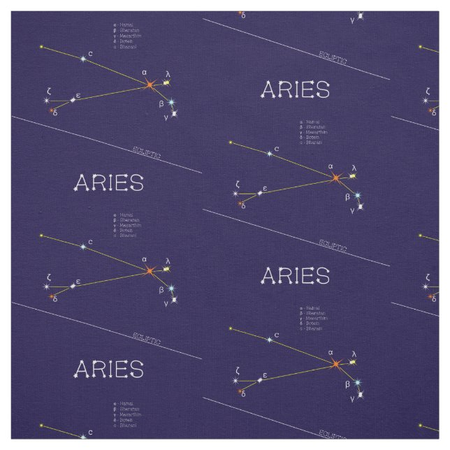 Zodiac Constellation Aries Fabric (Swatch)