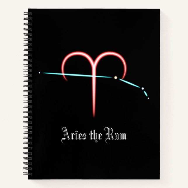 Zodiac Constellation Aries Notebook (Front)