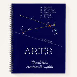 Zodiac Constellation Aries Notebook
