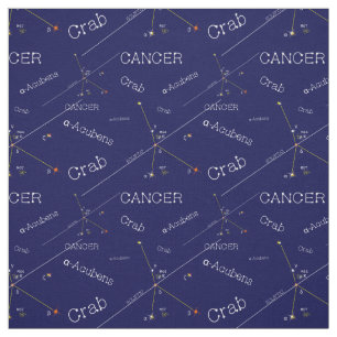 Zodiac Constellation Cancer Fabric