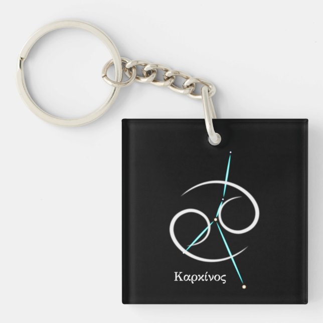 Zodiac Constellation Cancer Keychain (Front)