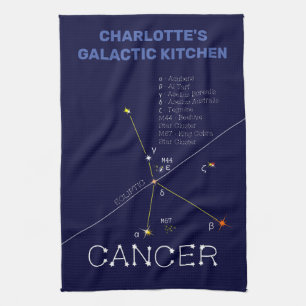 Zodiac Constellation Cancer Kitchen Towel