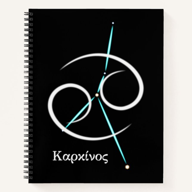 Zodiac Constellation Cancer Notebook (Front)