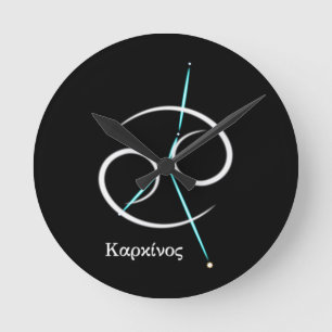 Zodiac Constellation Cancer Round Clock