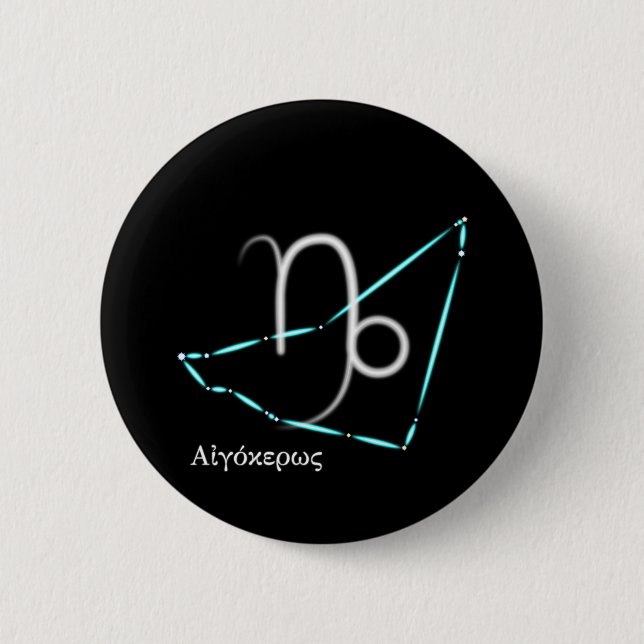 Zodiac Constellation Capricorn Button (Front)