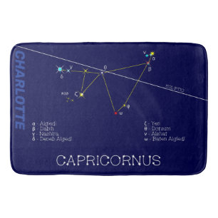 Zodiac Constellation Capricornus Bath Mat