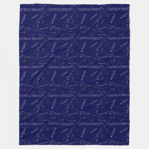 Zodiac Constellation Capricornus Fleece Blanket