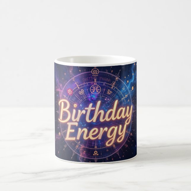 Zodiac Constellation Cosmic Birthday Coffee Mug (Center)