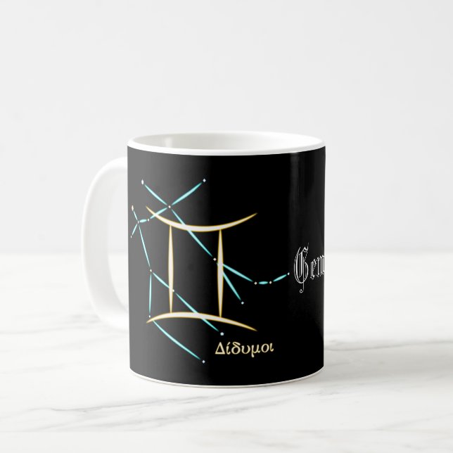 Zodiac Constellation Gemini Coffee Mug (Front Left)