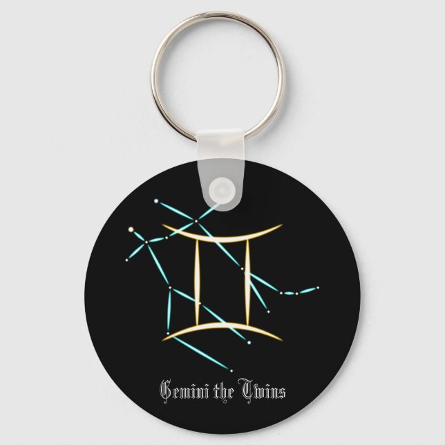 Zodiac Constellation Gemini Keychain (Front)