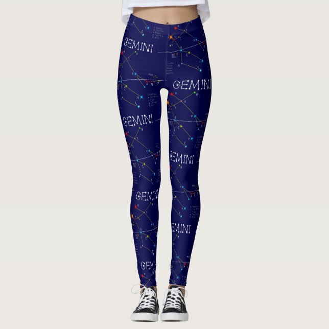 Zodiac Constellation Gemini Leggings (Front)