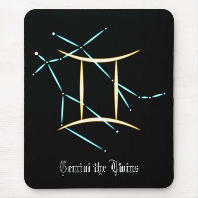Zodiac Constellation Gemini Mouse Pad (Front)