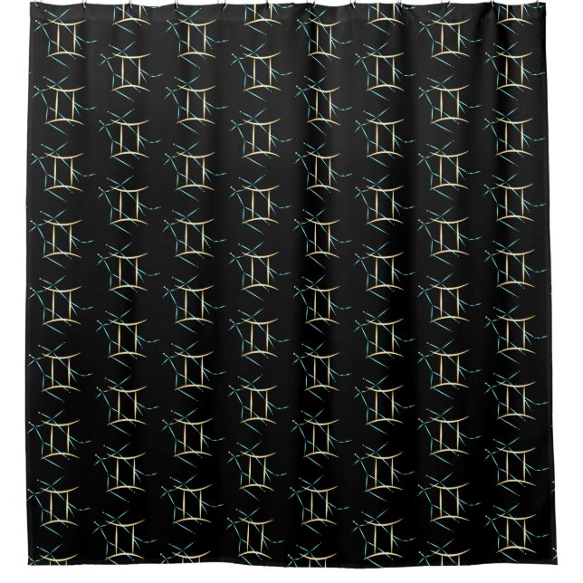 Zodiac Constellation Gemini Shower Curtain (Front)