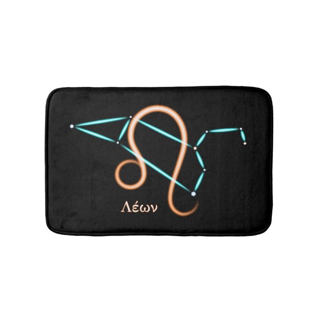 Zodiac Constellation Leo Bath Mat (Front)