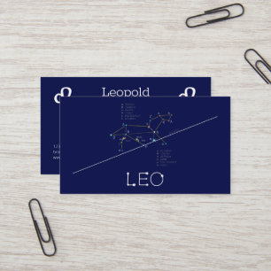 Zodiac Constellation Leo Business Card