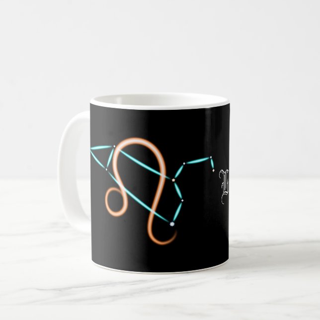 Zodiac Constellation Leo Coffee Mug (Front Left)