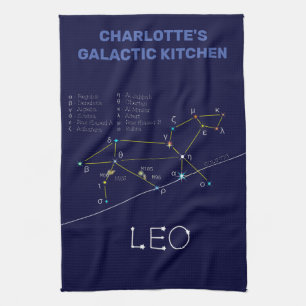 Zodiac Constellation Leo Kitchen Towel