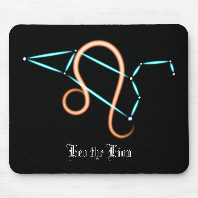 Zodiac Constellation Leo Mouse Pad (Front)