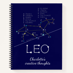 Zodiac Constellation Leo Notebook