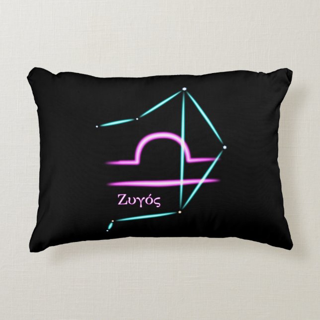 Zodiac Constellation Libra Accent Pillow (Front)