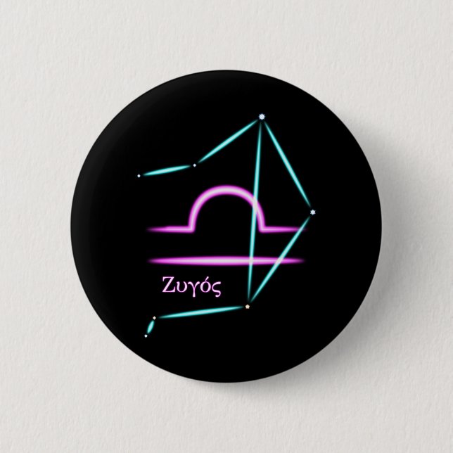 Zodiac Constellation Libra Button (Front)