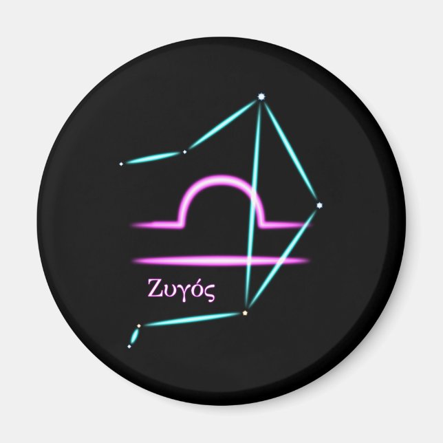 Zodiac Constellation Libra Magnet (Front)