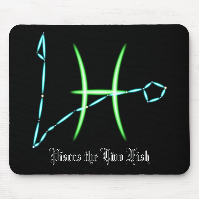 Zodiac Constellation Pisces Mouse Pad (Front)